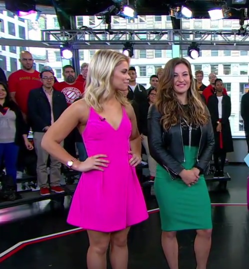 Paige VanZant and Miesha Tate Do the Running Man Challenge